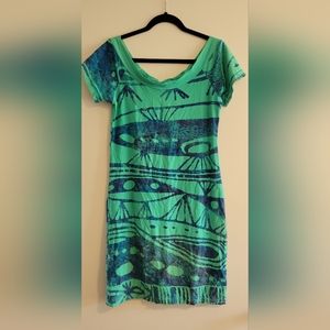 Tahiti Maohi Art, L, Blue/Green